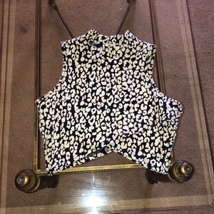 Papaya Short Cross Front Crop Top